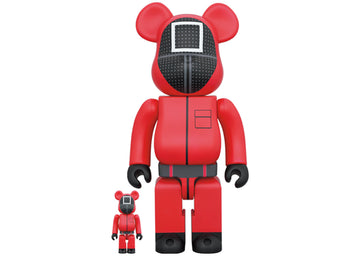 Bearbrick x Squid Game Guard (Square) 100% & 400% Set