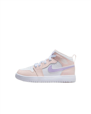 Jordan 1 Mid Pink White Purple PS