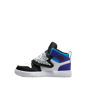 Jordan 1 Mid Black White Blue PS