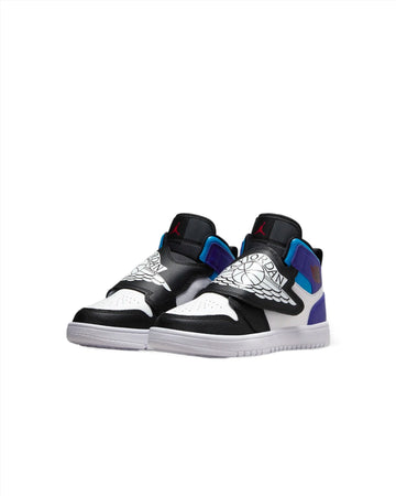 Jordan 1 Mid Black White Blue PS